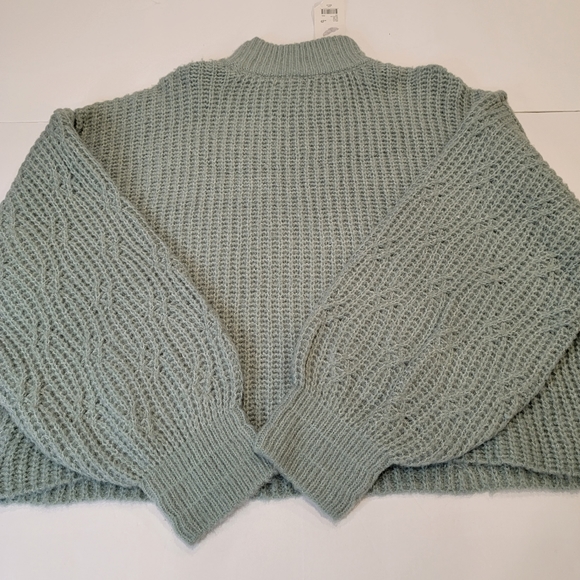 Chelsea & Violet Mock Neck Balloon Sleeve Cable Knit Sweater Size XXL NWT! - Picture 17 of 17